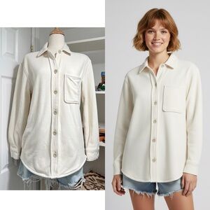 Eddie Bauer Cream Fleece Jacket